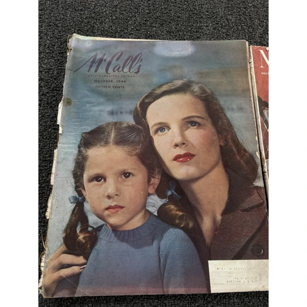Lot 2 Vintage McCall's Magazine October 1944 December 1949 Mid‎ Century
